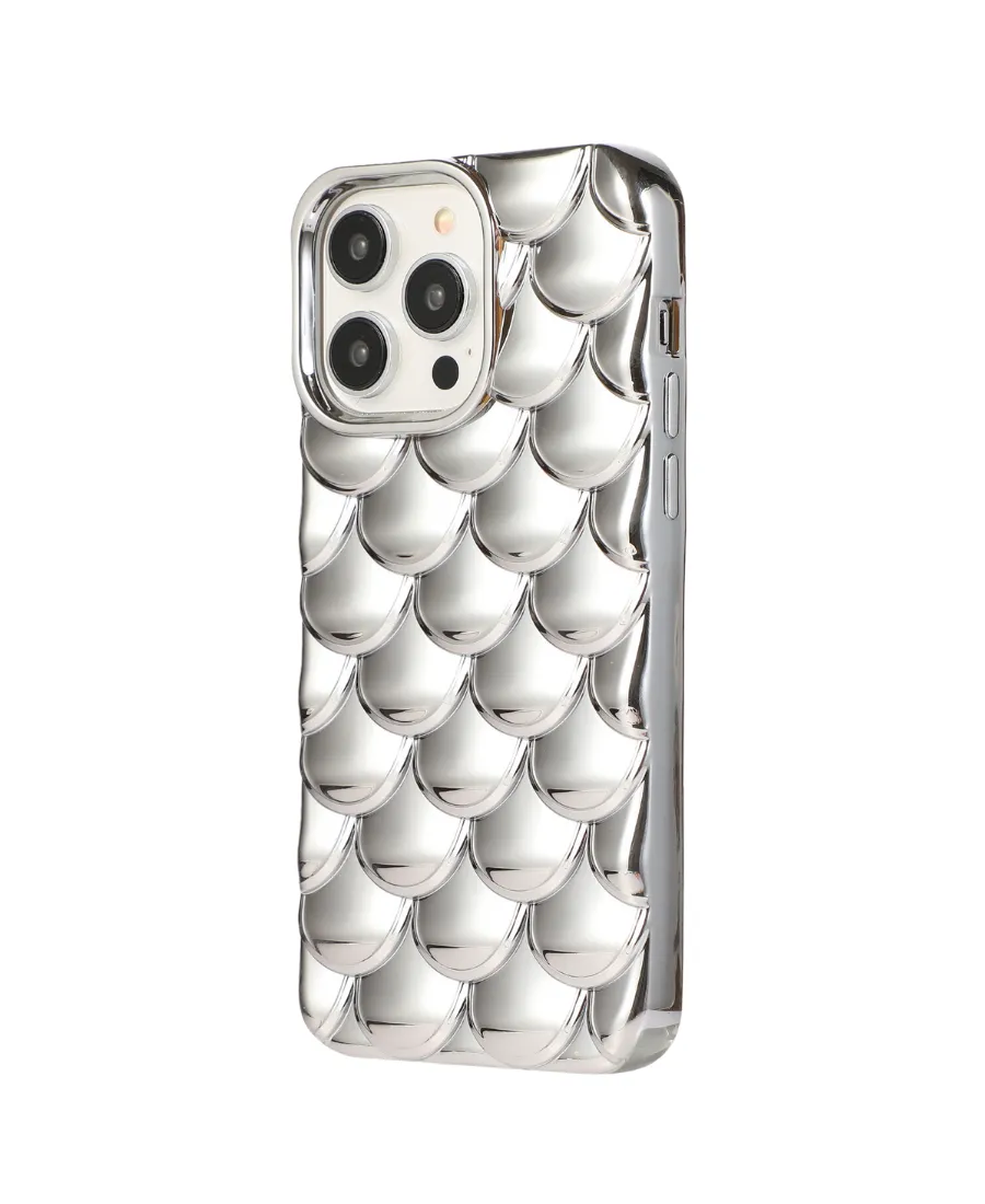 Silver Metallic Mermaid Phone Case