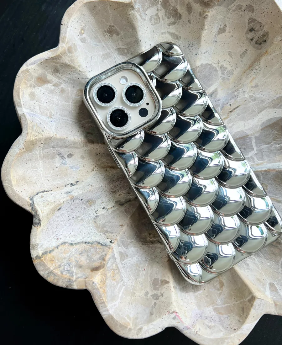 Silver Metallic Mermaid Phone Case