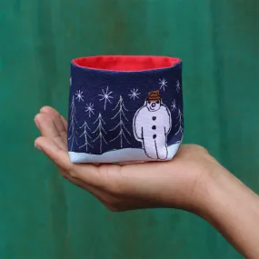 Snowman mini pot sewing project