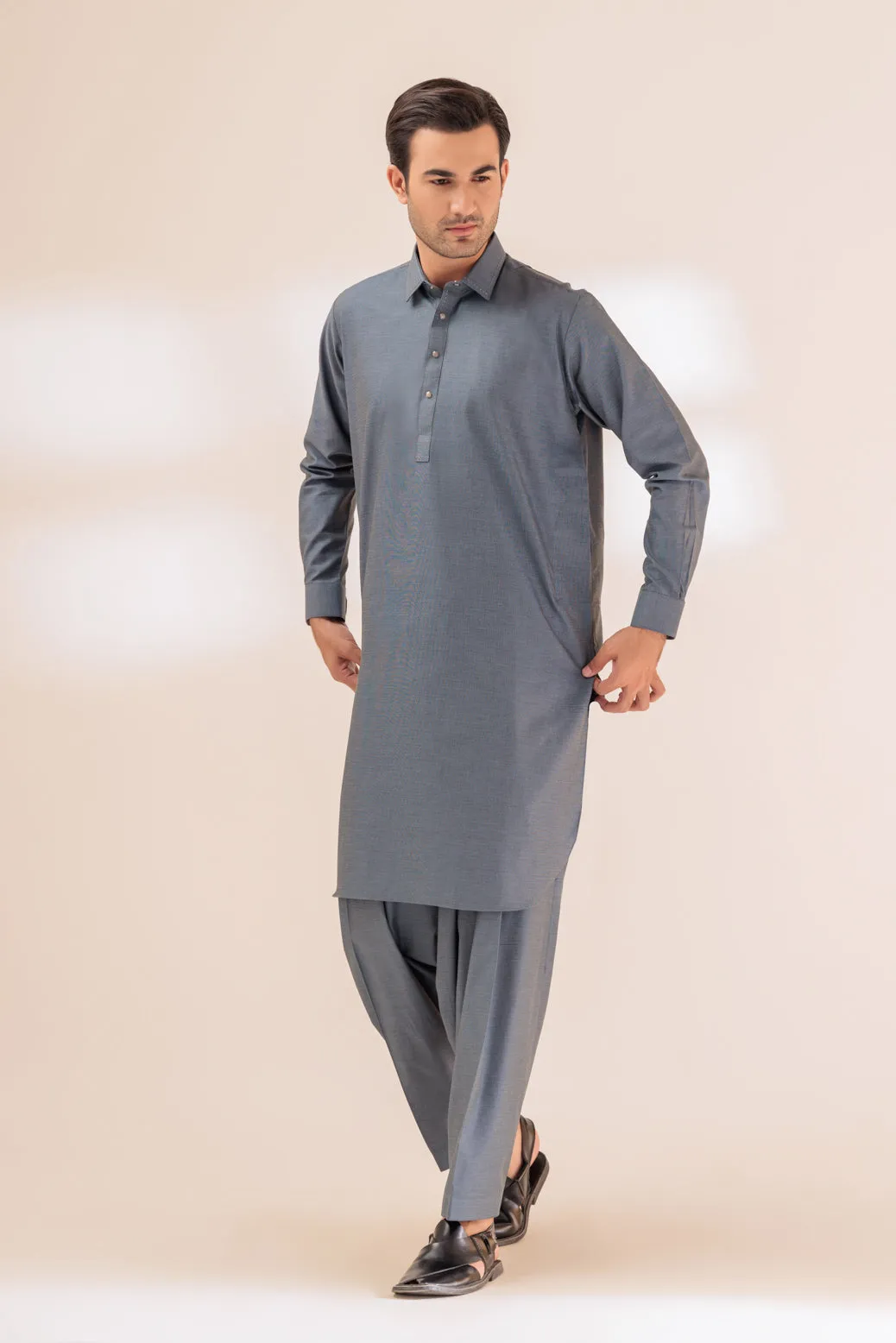 SPRUCE-BLENDED-SHALWAR SUIT - (GSSW23-054) BIN 51 ⬆️ M4