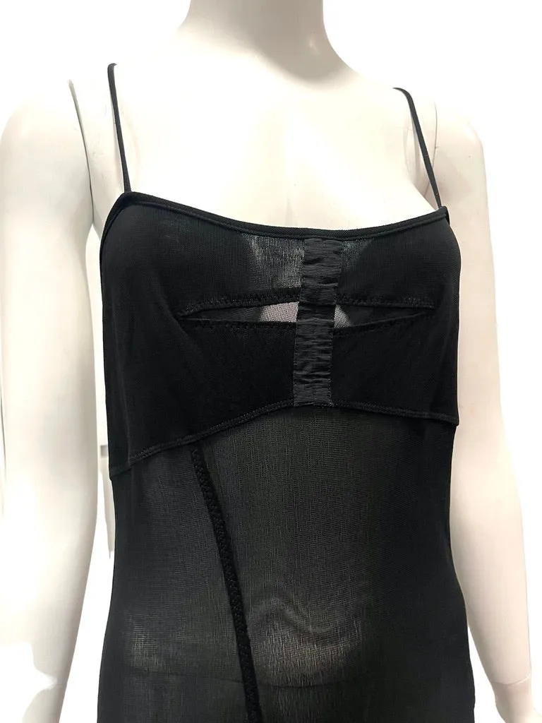 S/S 2001 GAULTIER SHEER SLIP BLK 20S STYLE