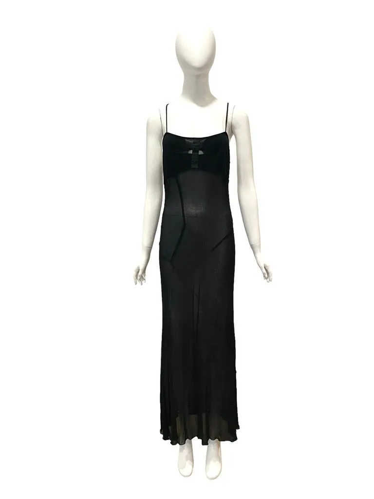 S/S 2001 GAULTIER SHEER SLIP BLK 20S STYLE