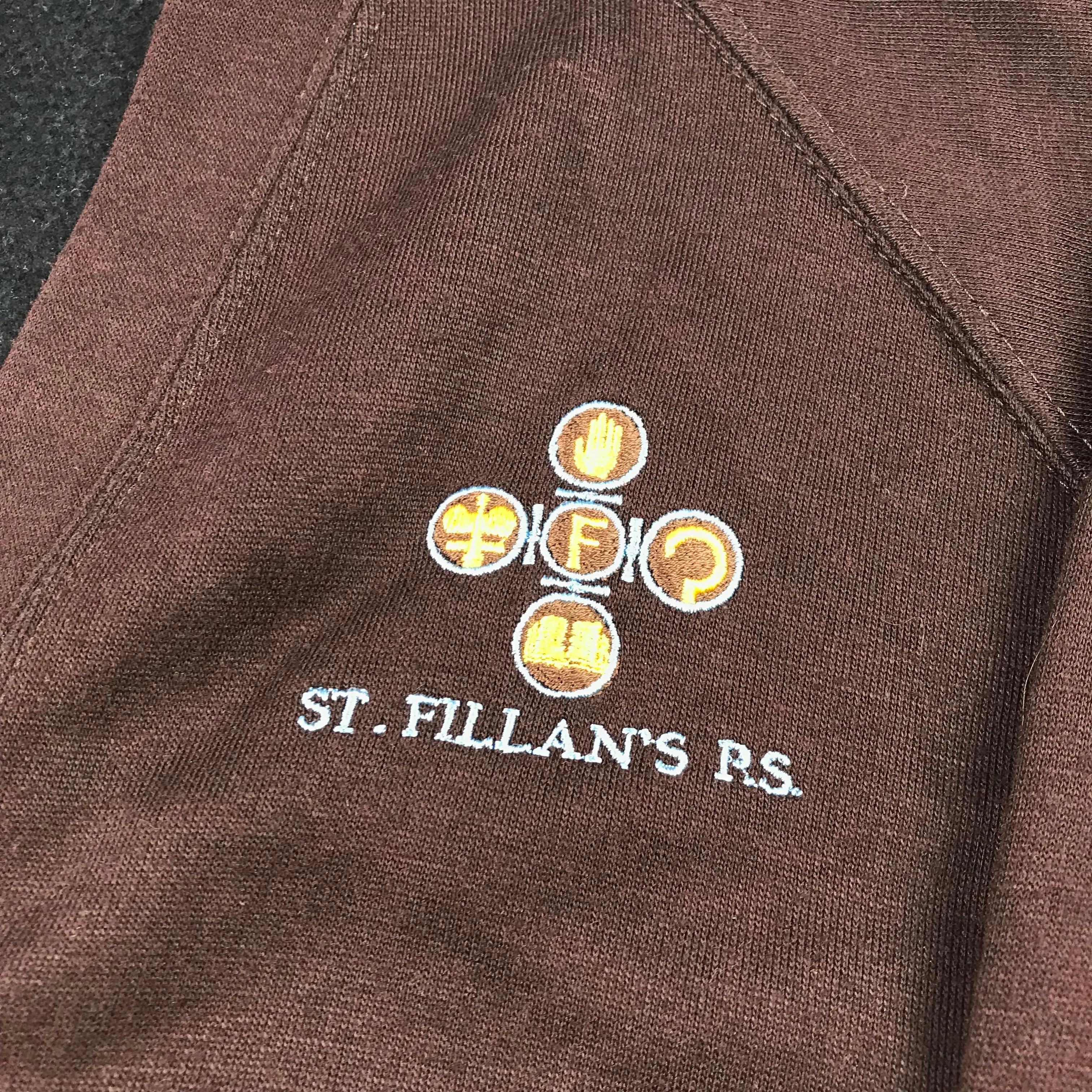 *St Fillans Primary Brown Jersey Cardigan