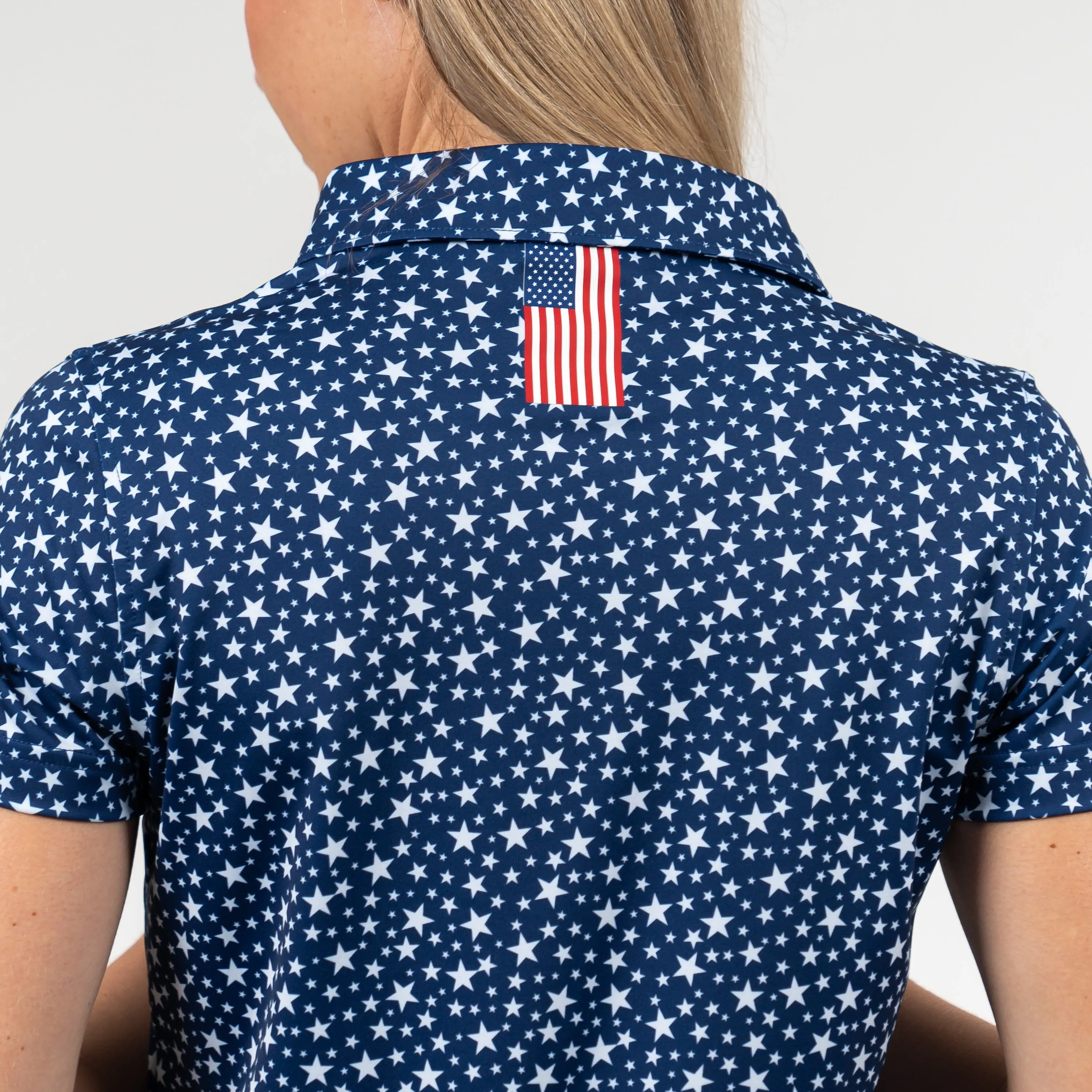 Stars Performance Polo | The Stars - Patriot Blue/White  -  USA