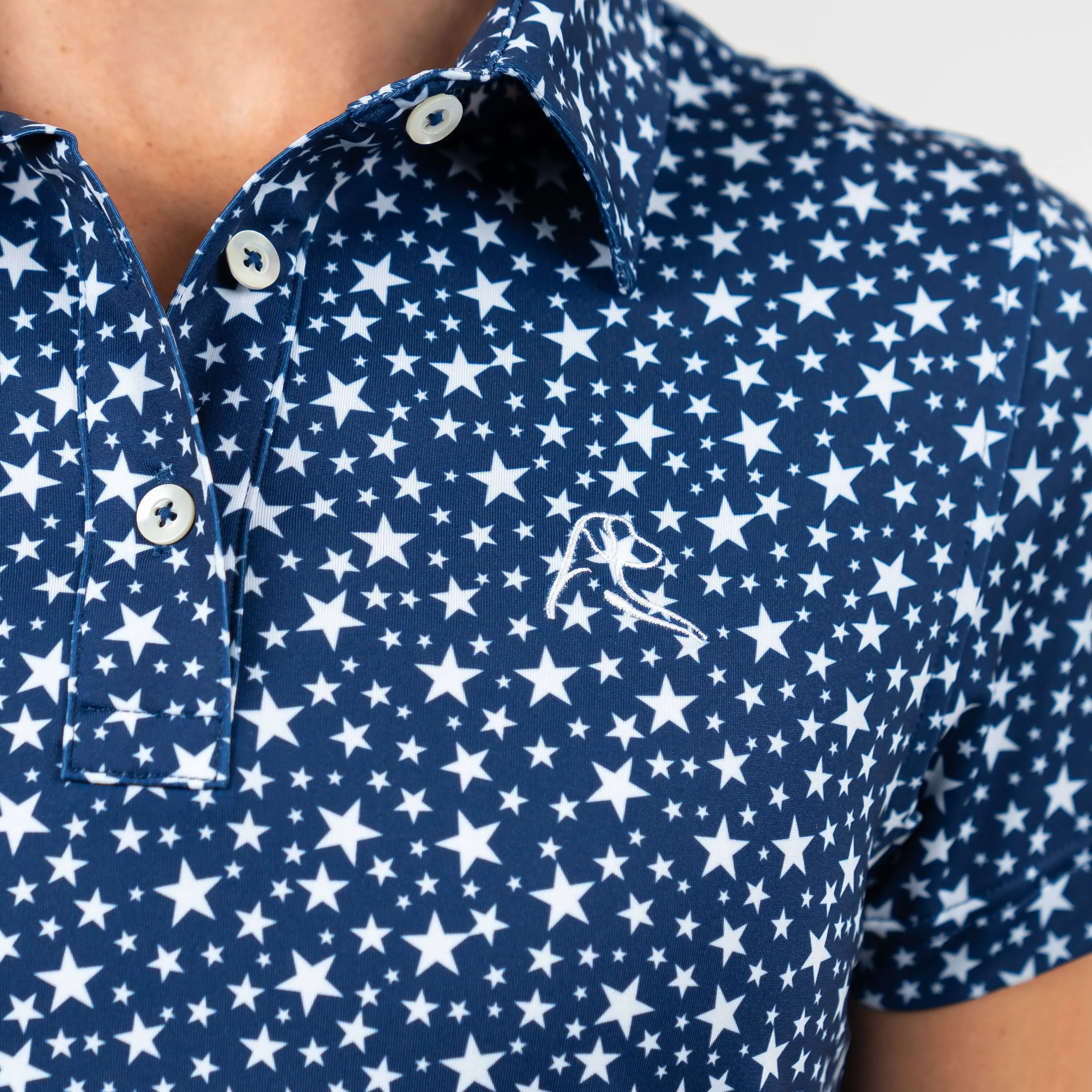 Stars Performance Polo | The Stars - Patriot Blue/White  -  USA