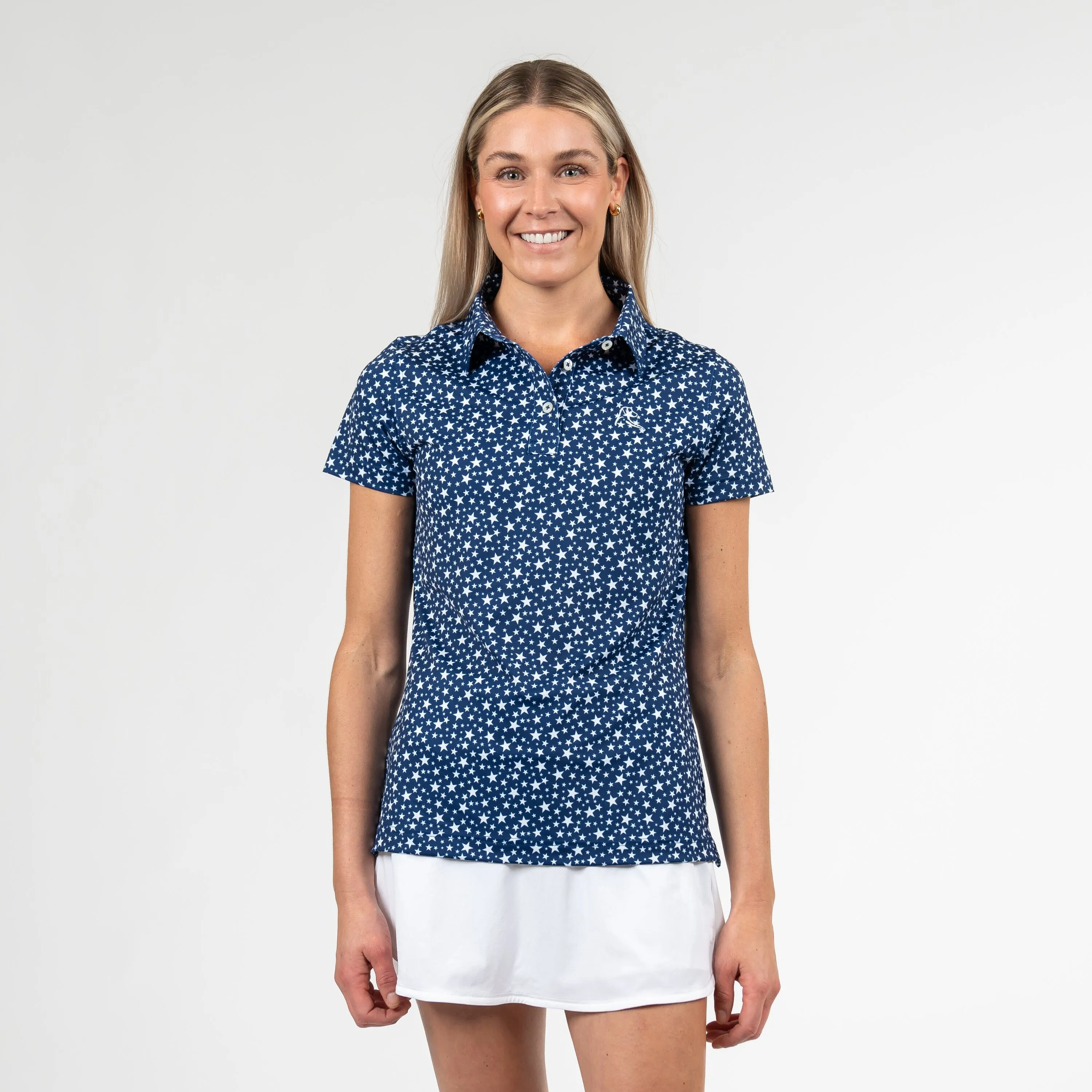 Stars Performance Polo | The Stars - Patriot Blue/White  -  USA