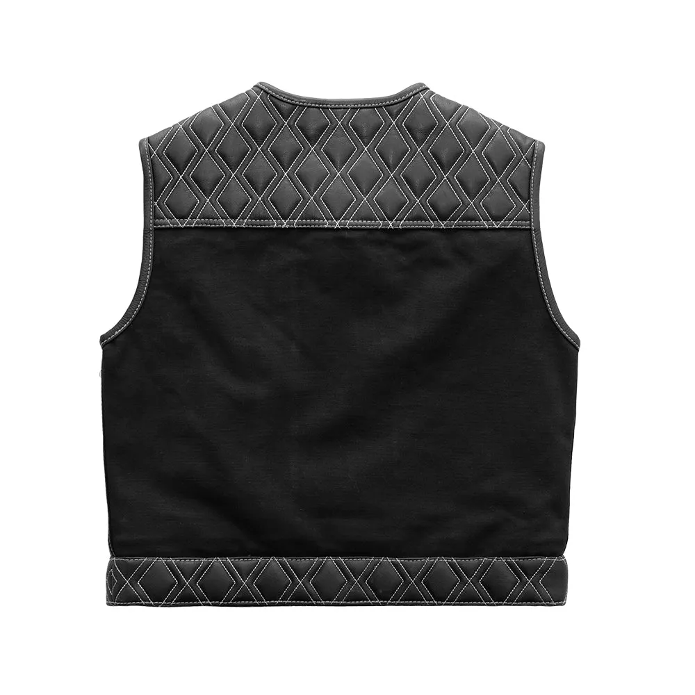 Stinger - Men's Club Style Leather/Canvas Vest (Limited Edition)