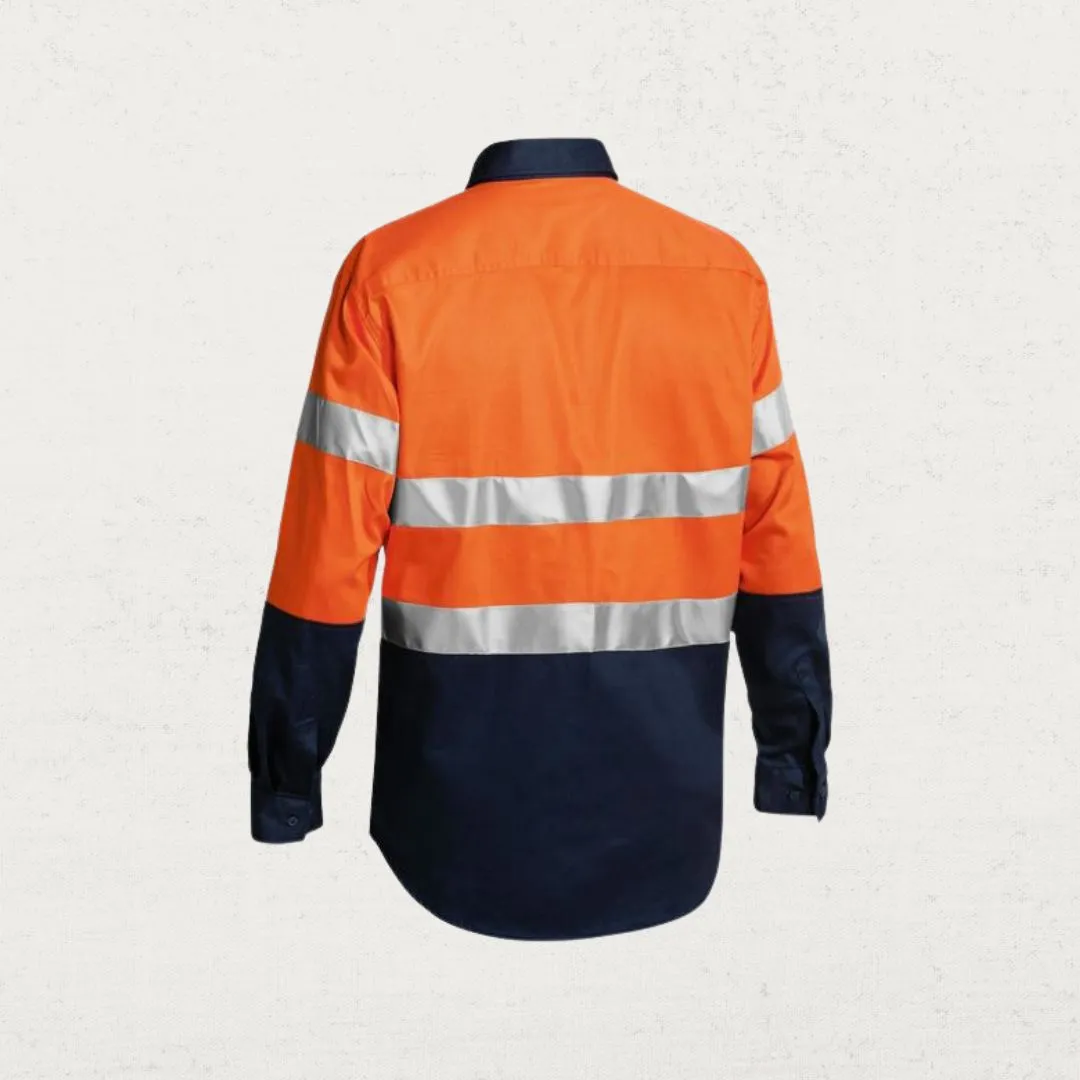 Taped Hi Vis Closed Front Drill Shirt