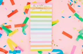 Teacher Skinny List Pad