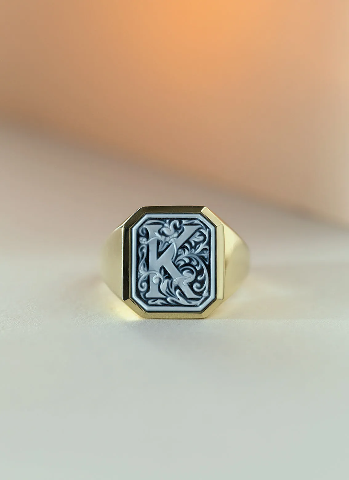 The gent vinny signet ring 14k gold