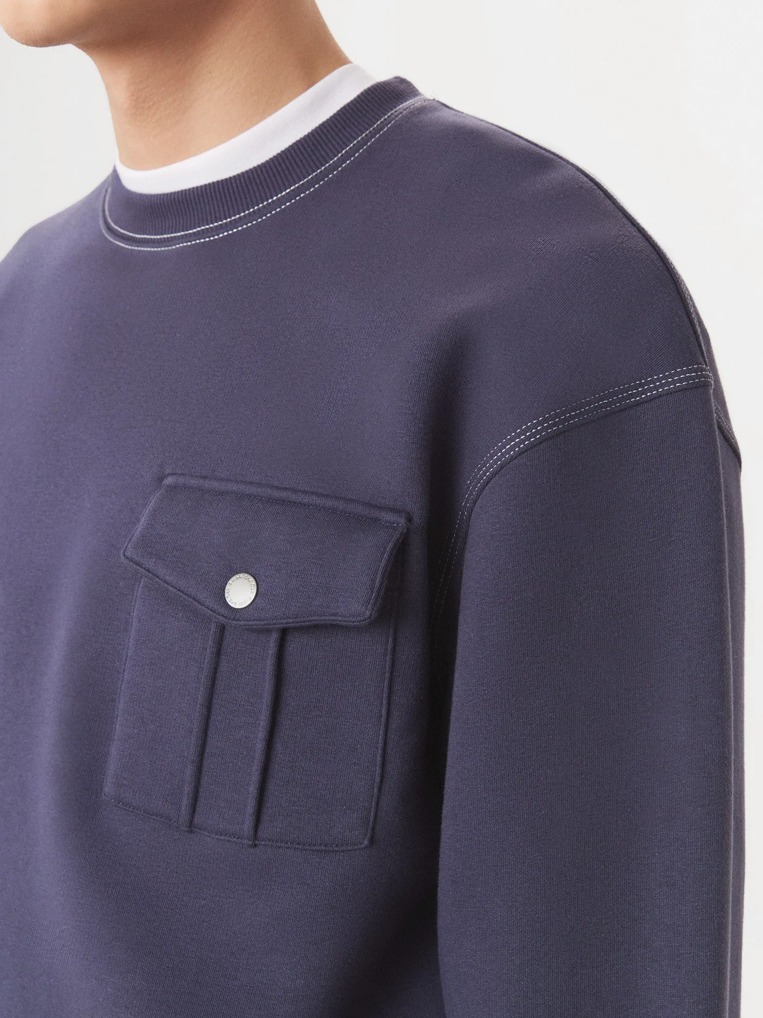 The Utility Fleece Sweatshirt in Midnight Mauve