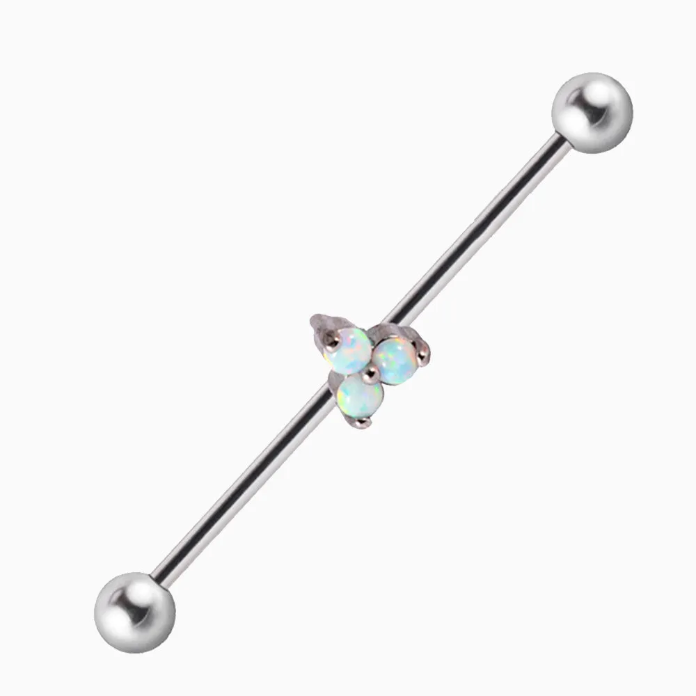 Titanium Opal Hazy Industrial Barbell