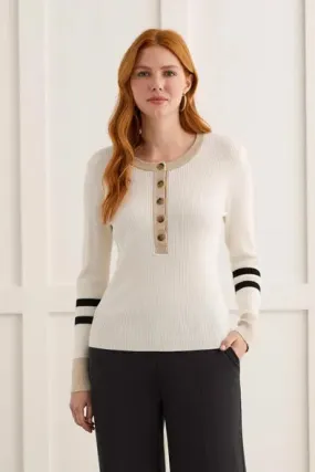 Tri 1592O Henley Sweater