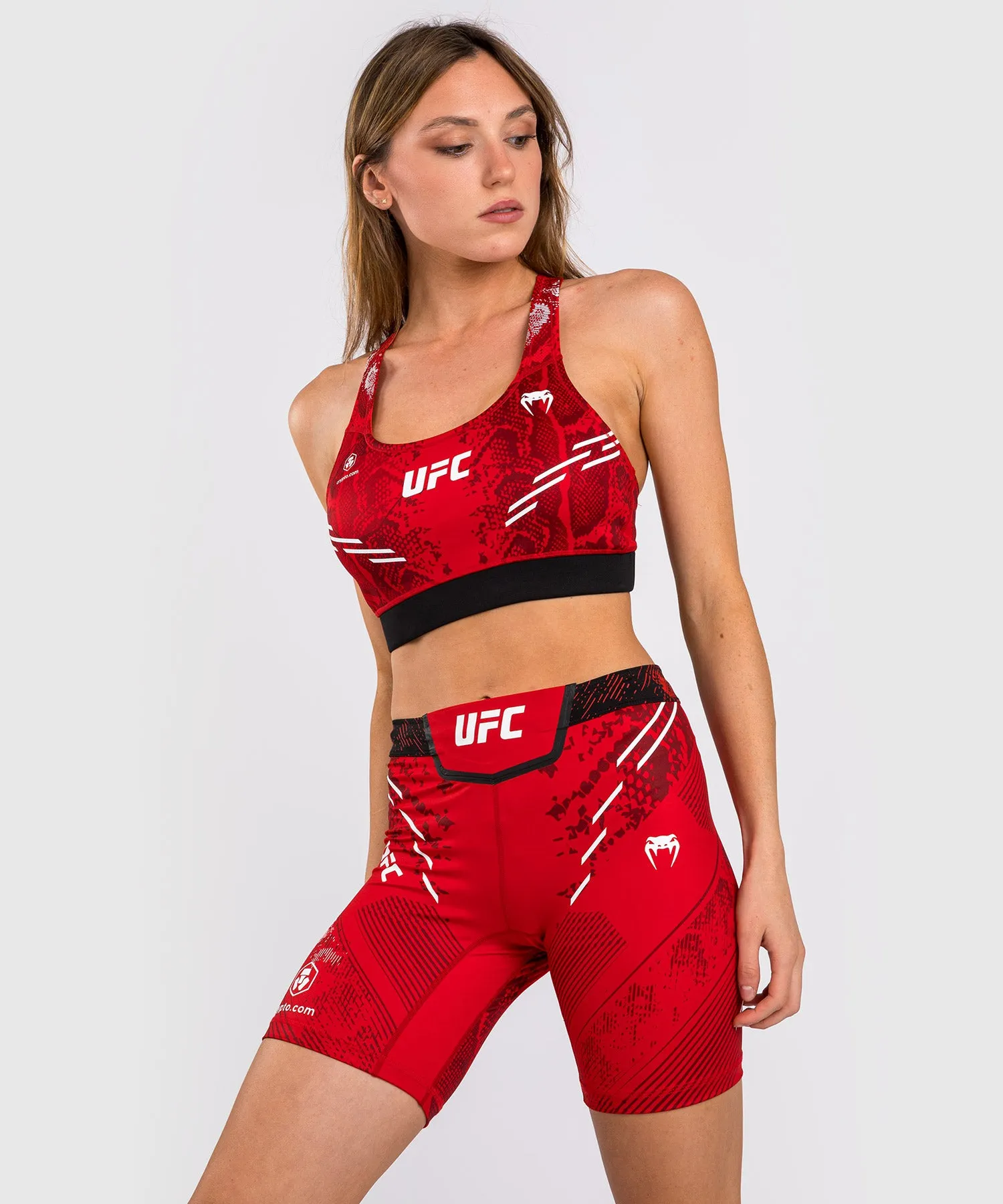 UFC Adrenaline by Venum Authentic Fight Night Women’s Vale Tudo Short - Long Fit - Red