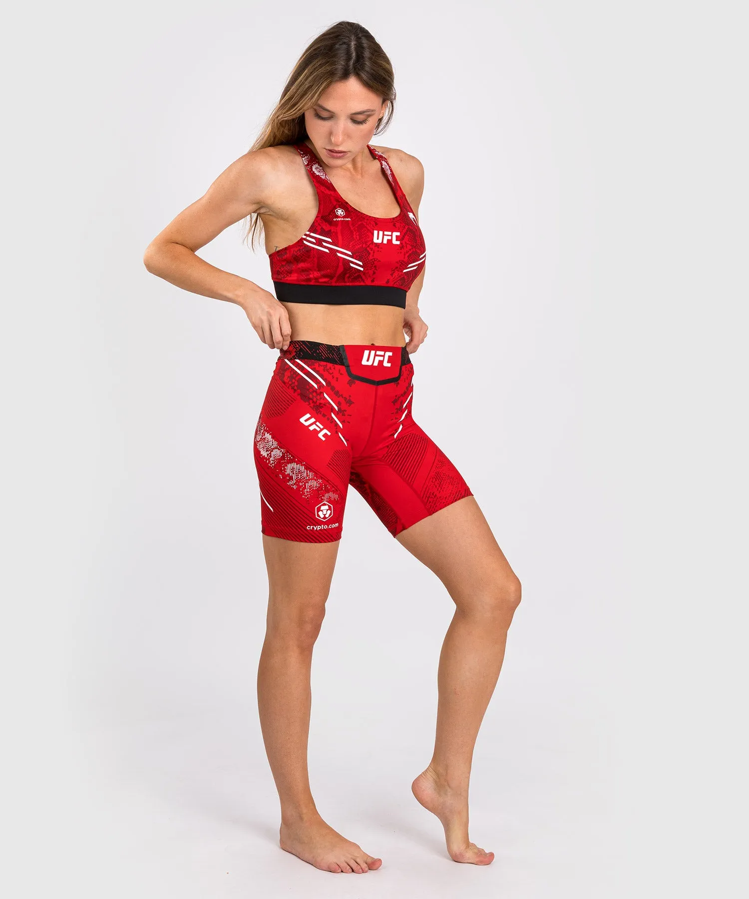 UFC Adrenaline by Venum Authentic Fight Night Women’s Vale Tudo Short - Long Fit - Red