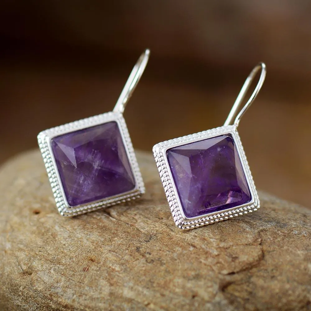 Wanala Amethyst Drop Earrings