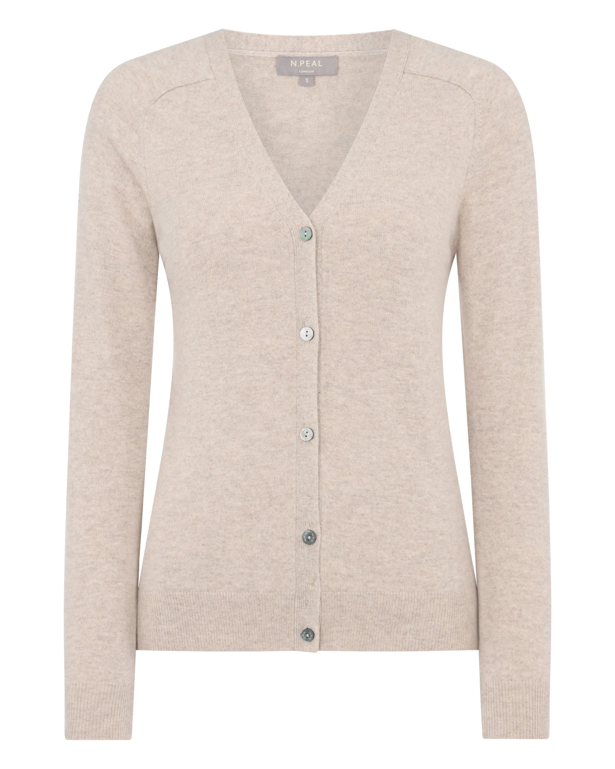 Women's Lara V Neck Cashmere Cardigan Oatmeal Brown